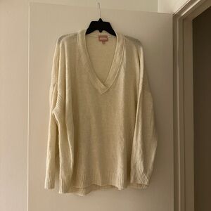 Show Me Your MuMu Ivory V-Neck Sweater